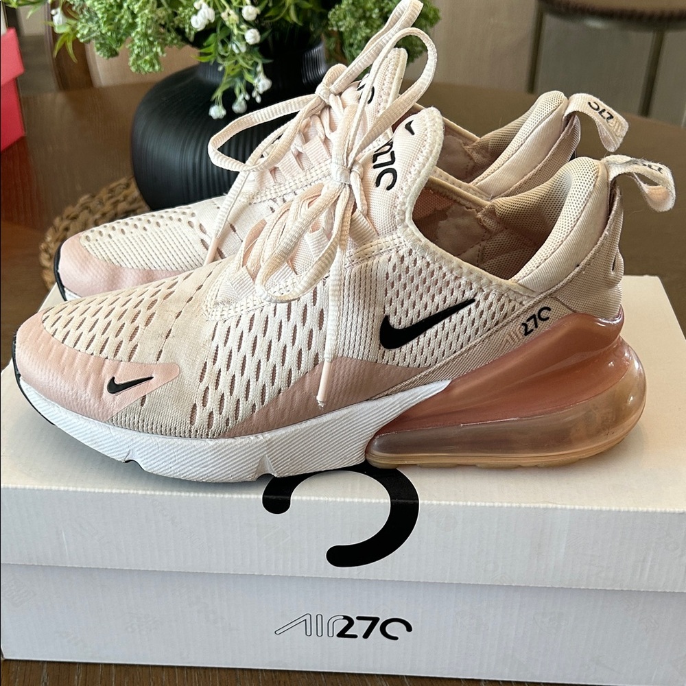 Nike Air Max 270 Women's Blush Pink and Black Sneakers